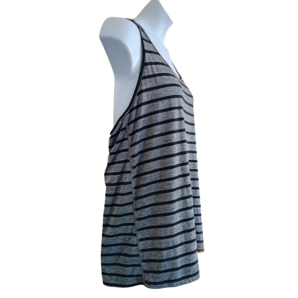 Champion XXL Racerback Tank Top Womens Activewear Gray Black Striped Lightweight - Picture 3 of 8